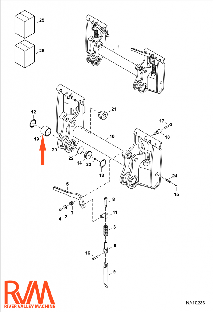 Bushing [7170615] (PressIn/WeldOn) Wear Bushing for Bobcat® BobTach